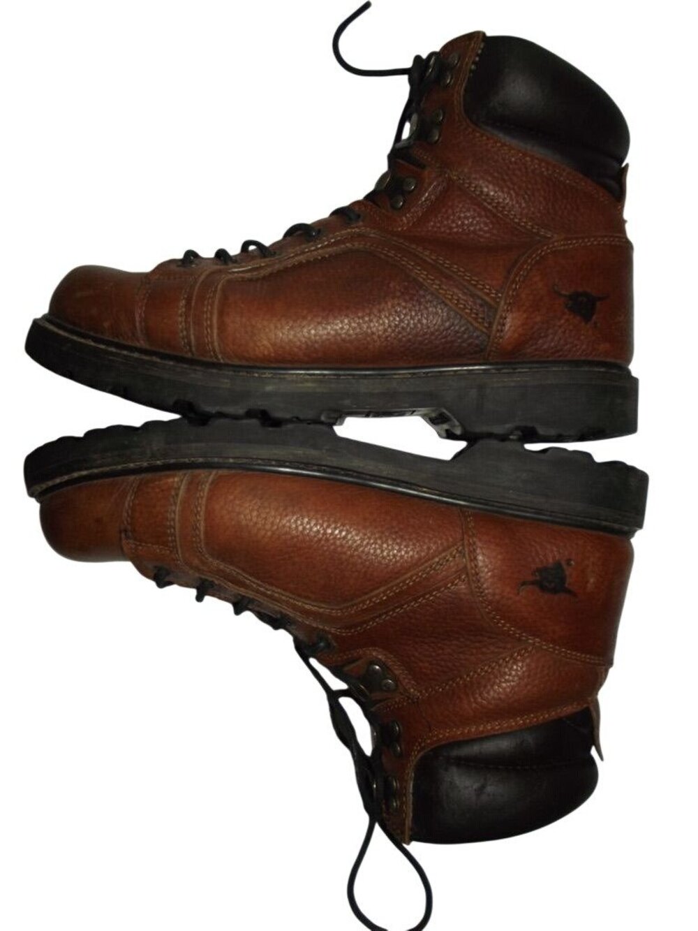 Texas Steer Flexcore Work Boots Mens 10.5W Brown Lace Up Ankle Oil Resistant